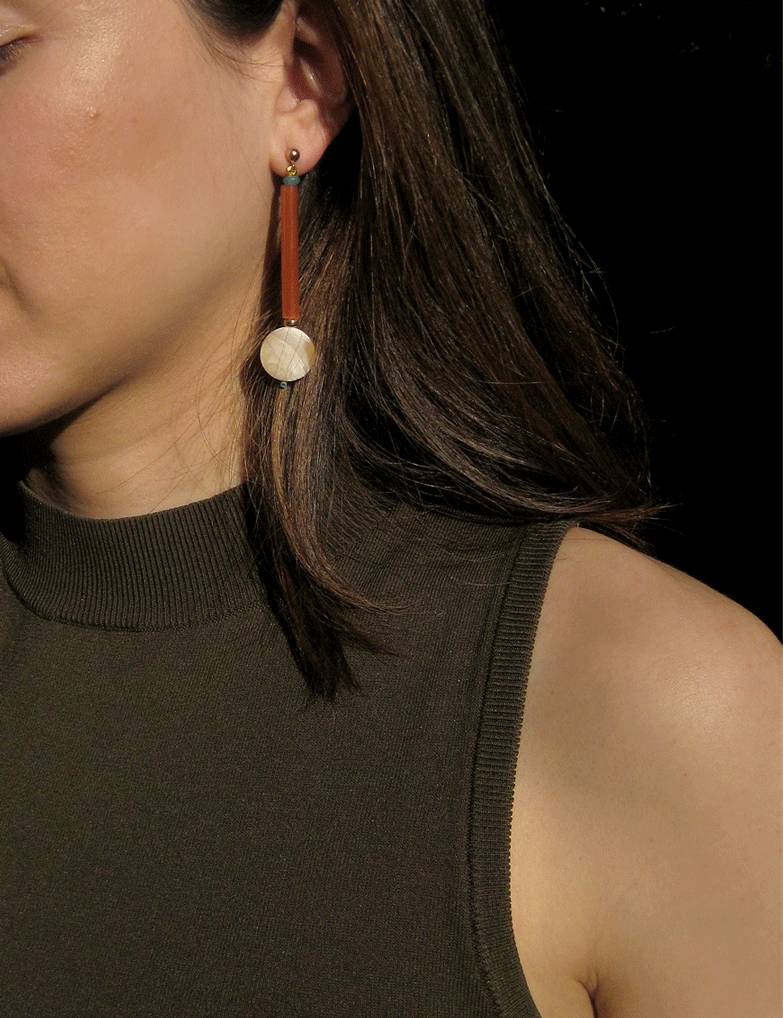 Pendientes Paglia naranja