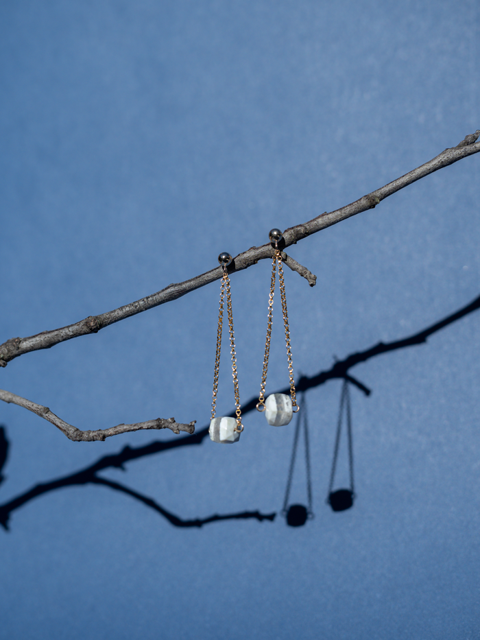 Pendientes Almar de ópalo azul